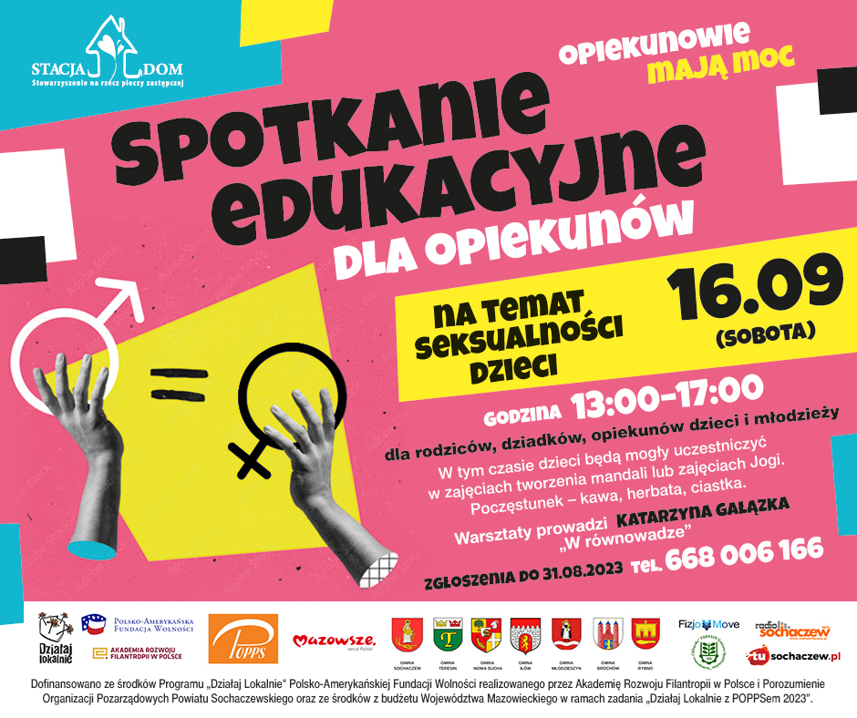 Spotkanie edukacyjne – baner na Facebooka