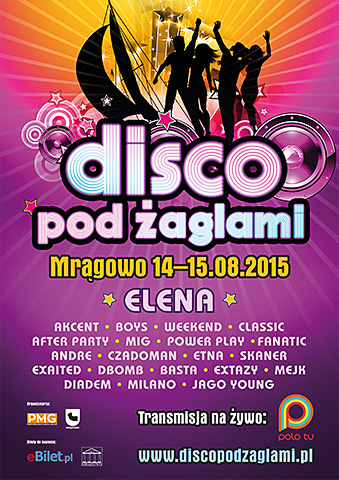 Plakat „Disco pod żaglami”