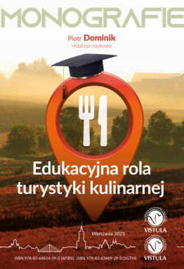 Projekt okładki „Edukacyjna rola turystyki kulinarnej”.